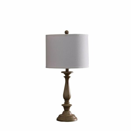 CLING 27.5 in. Coastal Wood Effect Polyresin Table Lamp CL3113389
